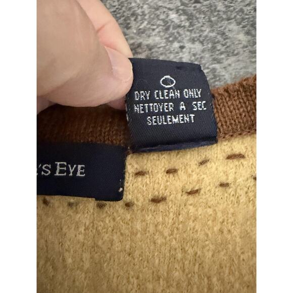 VTG Eagle's Eye Wool Sweater Vest Womens Large Embroidered Button Front Peruvian - Picture 5 of 11